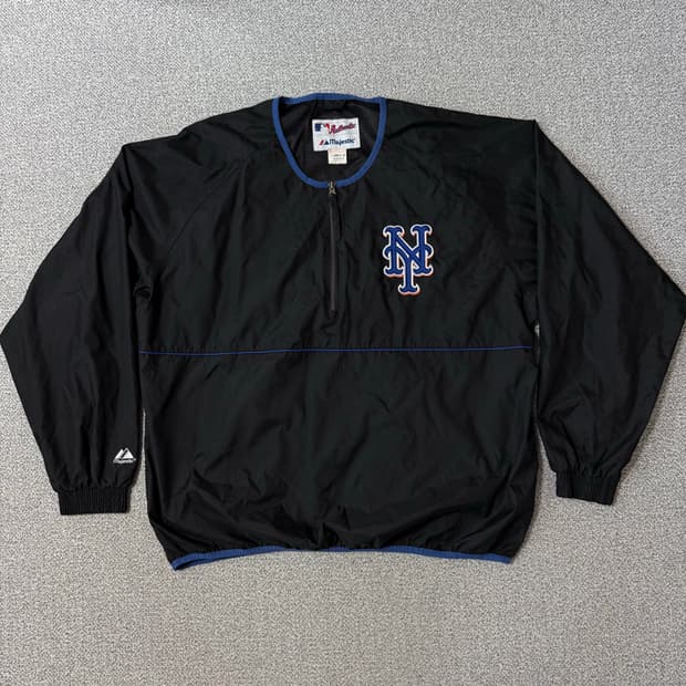 90s 마제스틱 MLB 뉴욕 메츠 아노락 바람막이 105