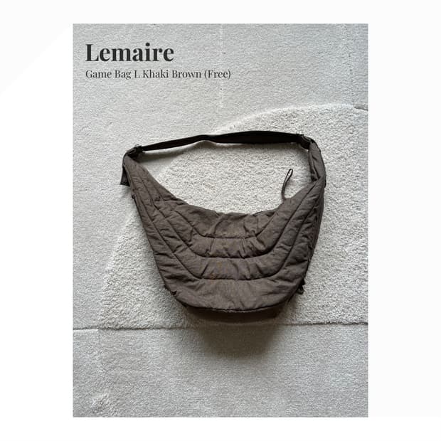 Lemaire 게임백 L 카키브라운 (Free)