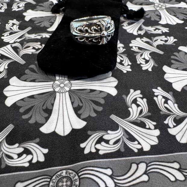 크롬하츠 더블 플로랄 크로스링 V2 15호