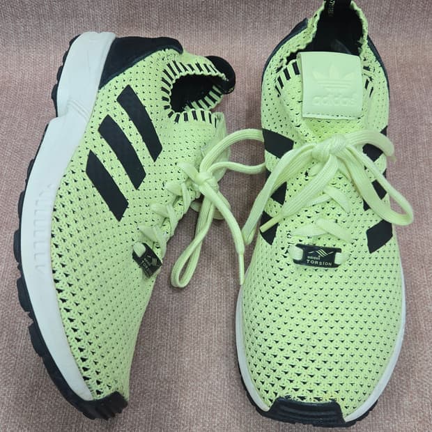 아디다스 275mm- 토션 ZX 플럭스 라임 그린 러닝화