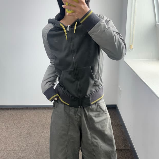 Nike 나이키 스몰 스우시 카키 배색 후드집업