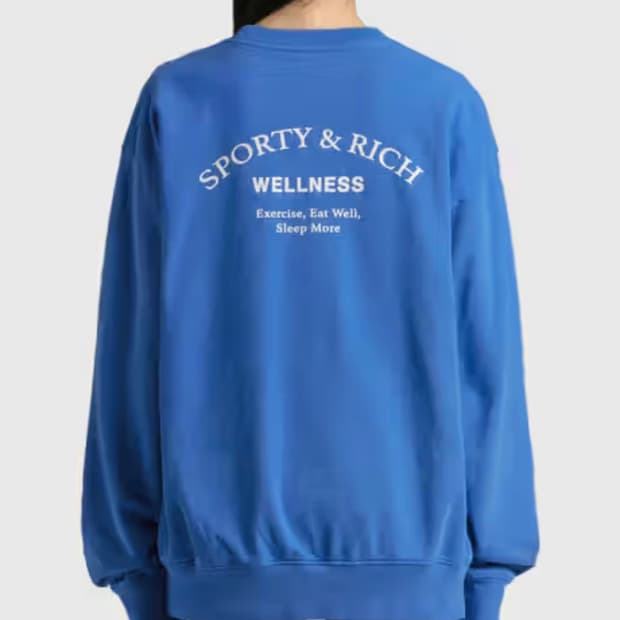 스포티앤리치 블루 맨투맨 M