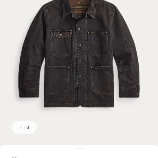 RRL 코듀로이 칼라 데님 자켓 L