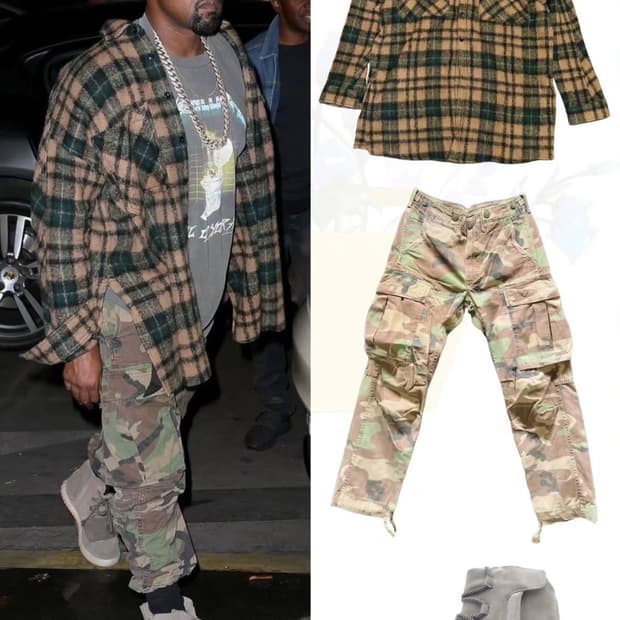 더블알엘 카모 립스탑 카고팬츠 34