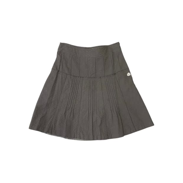 코이세이오 플라워 핀턱 스커트 차콜