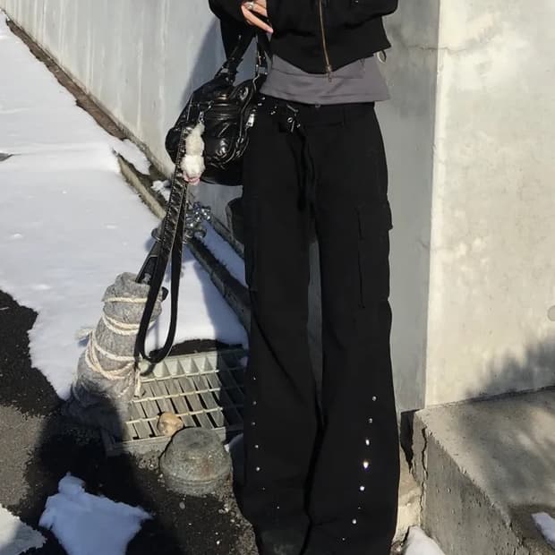 y2k BELT SET chic Belt Cargo Bootcut Pa