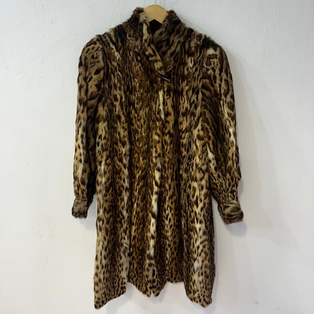빈티지 레오파드 렉스 퍼자켓L