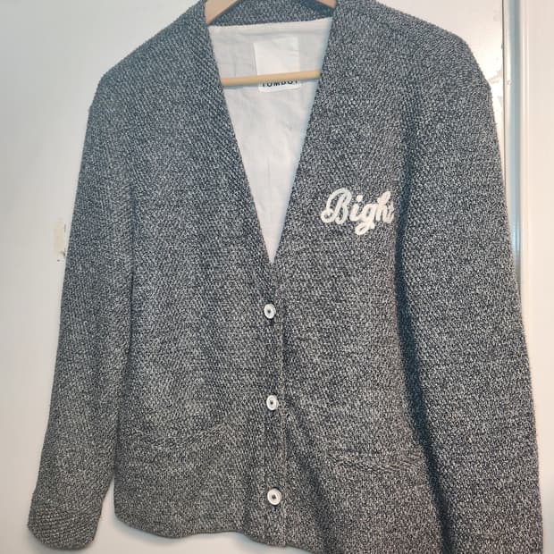 스튜디오톰보이 가디건 멜란지 그레이 F