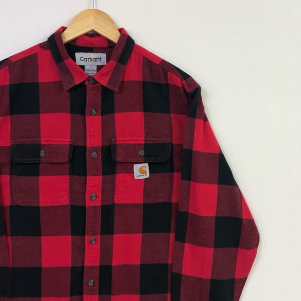 L 칼하트 체크 셔츠