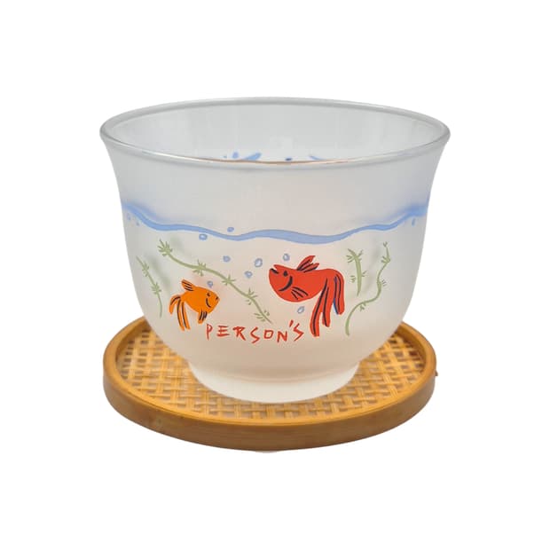 90s 파슨스 수초 금붕어 불투명 냉차 세트 1p