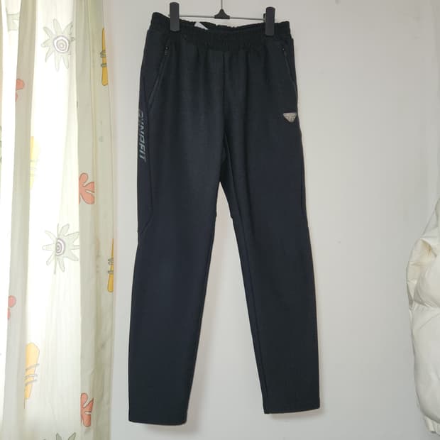 다이나핏 블랙 기모 트레이닝 바지M