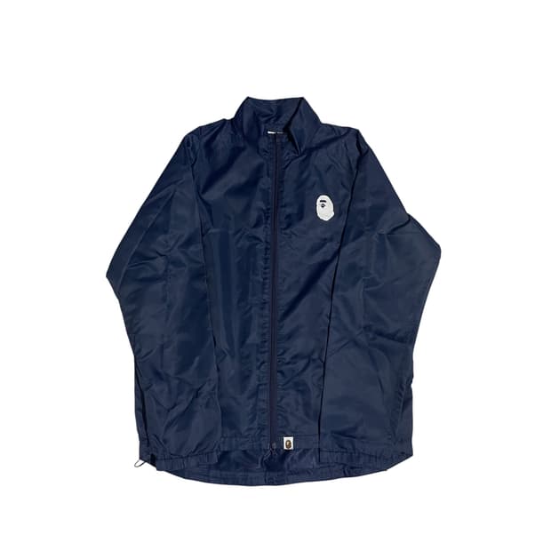 XL) 베이프 로고 윈드브레이커 바람막이 자켓 네이비