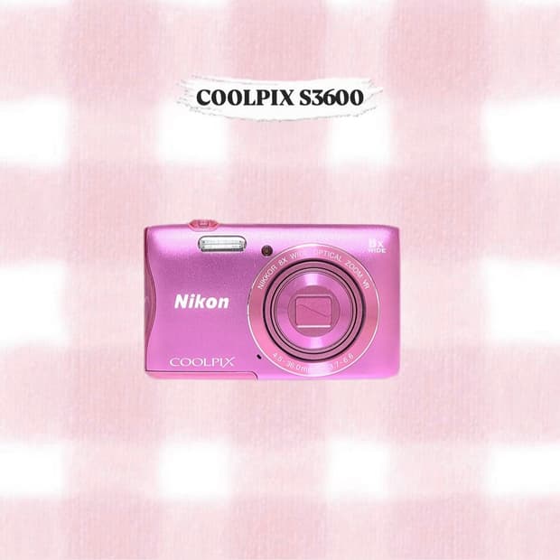 니콘 쿨픽스 S3600 핑크 빈티지디카