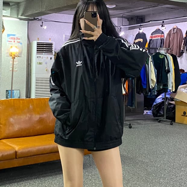 아디다스 트레포일 빅로고 나일론 트랙자켓 B5223