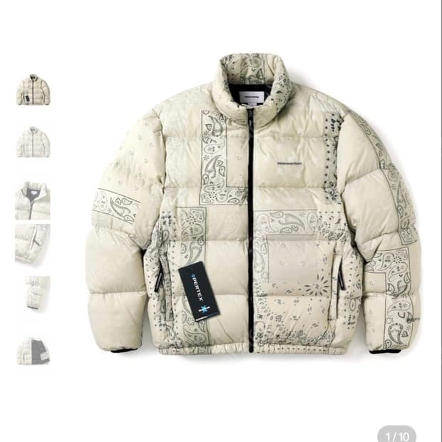 디스이즈네버댓 반다나 패딩(cream) S 사이즈