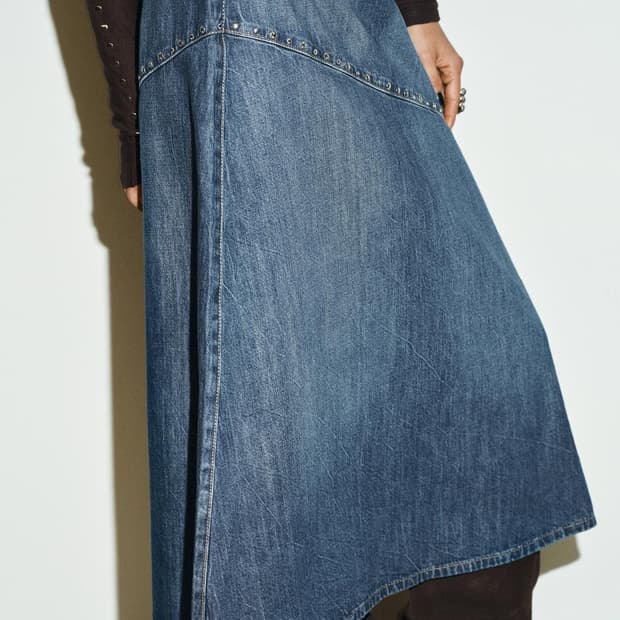 자라 스터드 데님 스커트 (새상품)