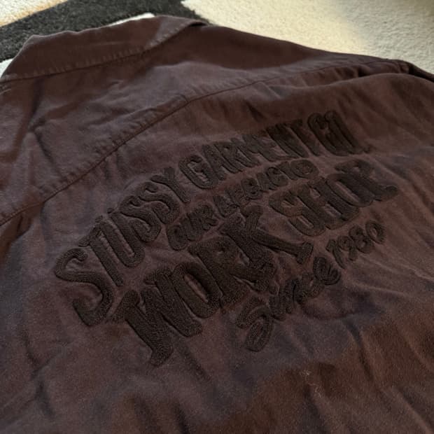 [L] 스투시 아워레거시 콜라보 자수 셔츠