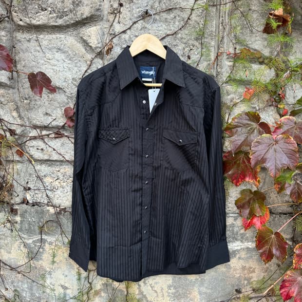 랭글러 빈티지 블랙 스트라이프 웨스턴 셔츠 100 - 105