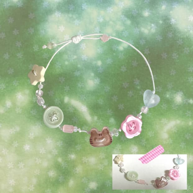 모리걸🌿B급) 소녀냥이 매듭팔찌🐈🎀
