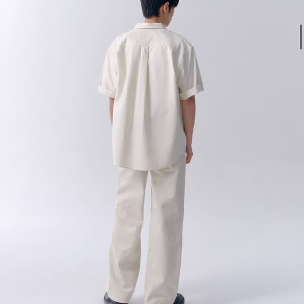 무신사 스탠다드 와이드 데님 팬츠 크림