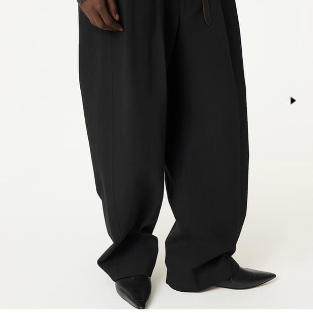 렉토 퀸시 벨티드 팬츠 블랙 m