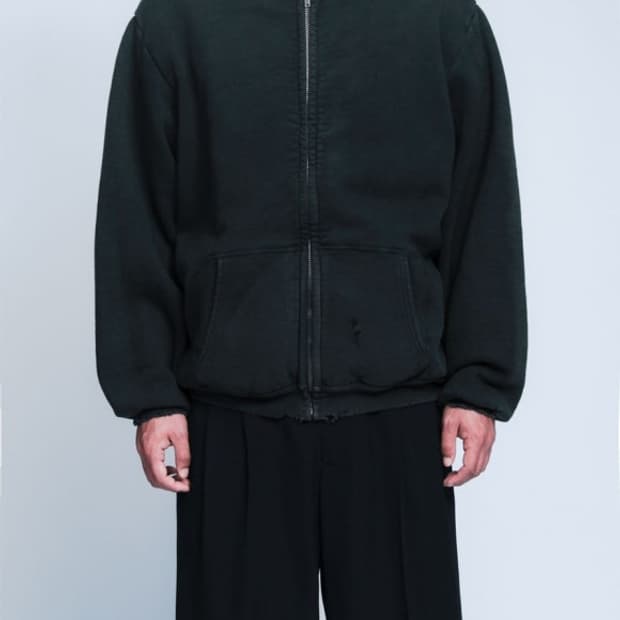 APRESSE 아프레쎄 빈티지 집업 후드 3사이즈 블랙