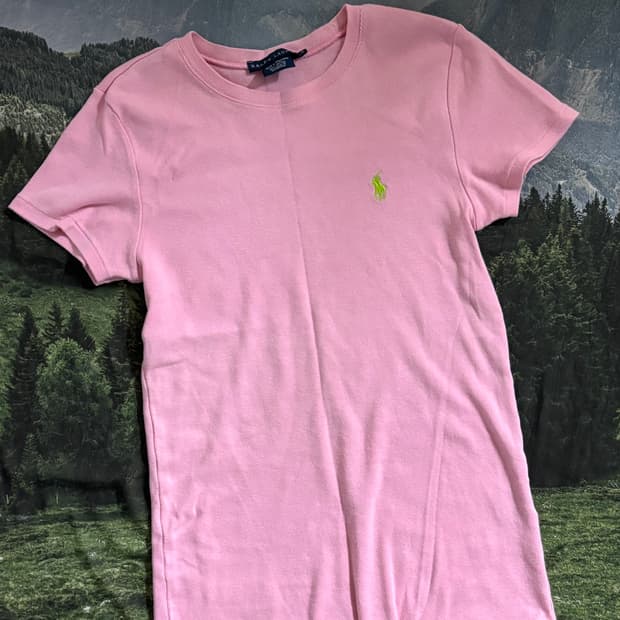 (무료배송) 랄프로렌 딸기우유 연핑크 반팔 니트