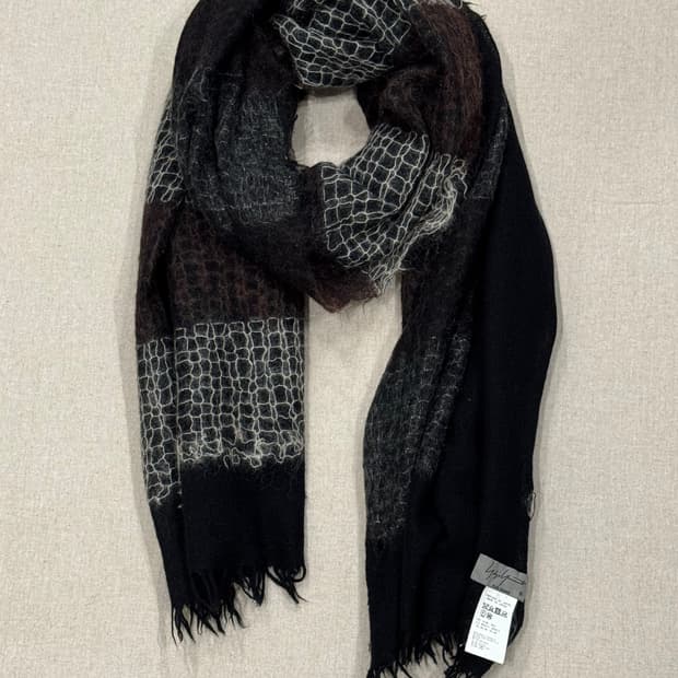 요지야마모토 뿌르옴므 울 모헤어 머플러