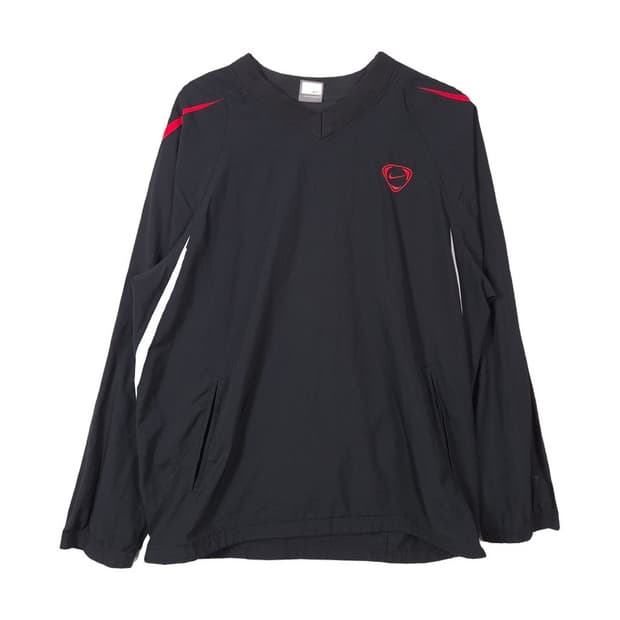 나이키 올드스쿨 센터 스우시 브이넥 웜업 L