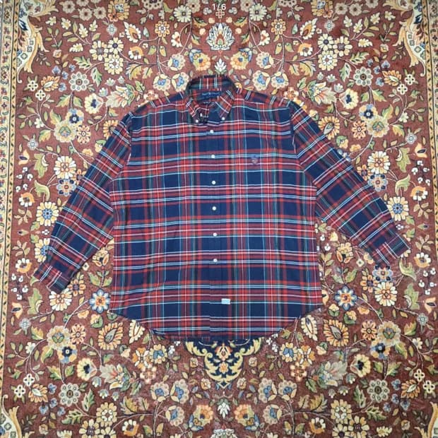 [M] 빈티지 폴로 랄프로렌 ‘The Big Shirt’ 빅 타탄 체크 