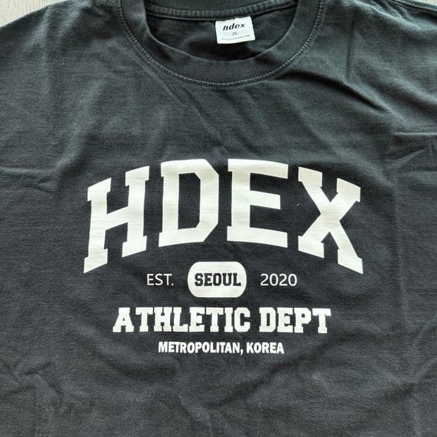 HdEX 로고 블랙 반팔 티셔츠