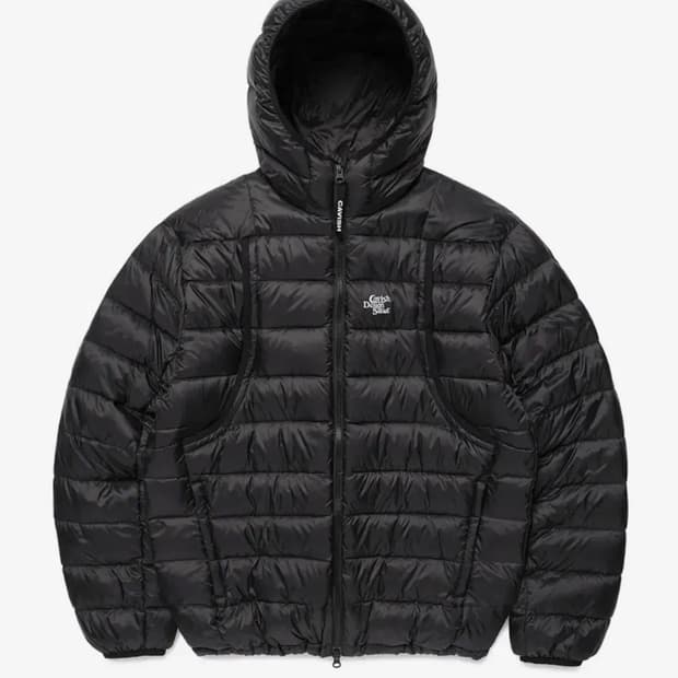 카비시 경량패딩 다운자켓 겨울 아우터 블랙