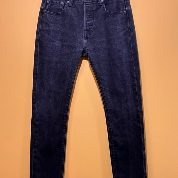 [30x30] 리바이스 501S 블랙 워시드 데님 팬츠 레드탭 청바지