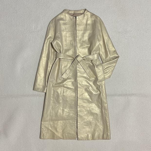 DKNY 양가죽 롱 자켓