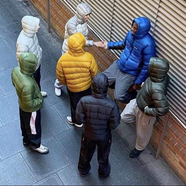 몽벨 알파인 라이트 다운 패딩 올리브 옐로우