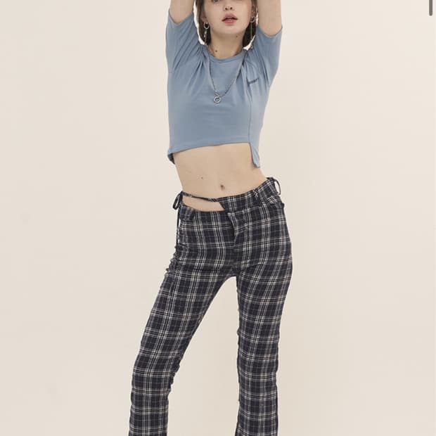 오드원아웃 체크 팬츠