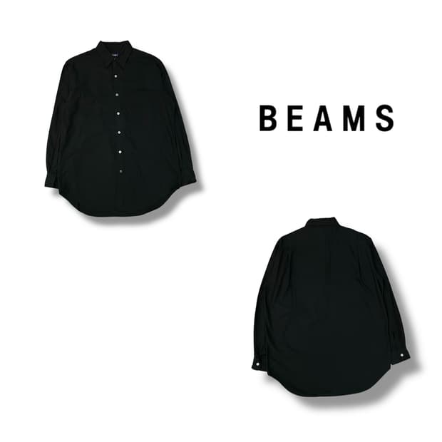  빔즈 블랙 포켓 셔츠 y12813