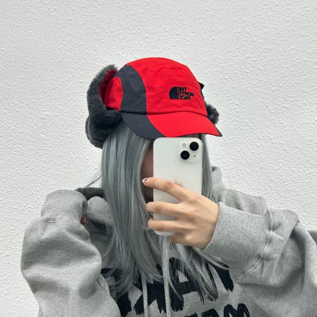 노스페이스 레드 군밤모자