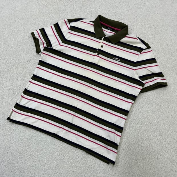 105 팬텀 스트라이프 반팔 카라티 0317M