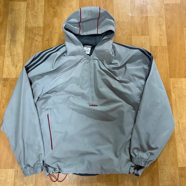 00s 아디다스 반집업 후드티 XL