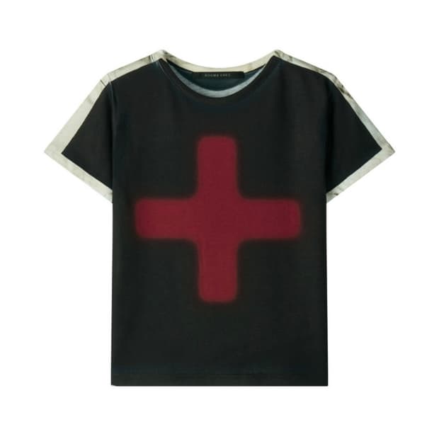 도그마엑스 CROSS CROP SHORT SLEEVE BLACK 