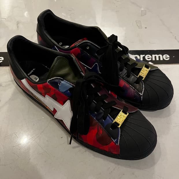 베이프스타 아디다스 x 베이프 Bape Sta 로우탑 카모 스니커즈