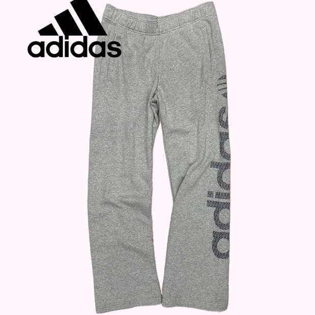 ADIDAS logo boots-cut sweat pants