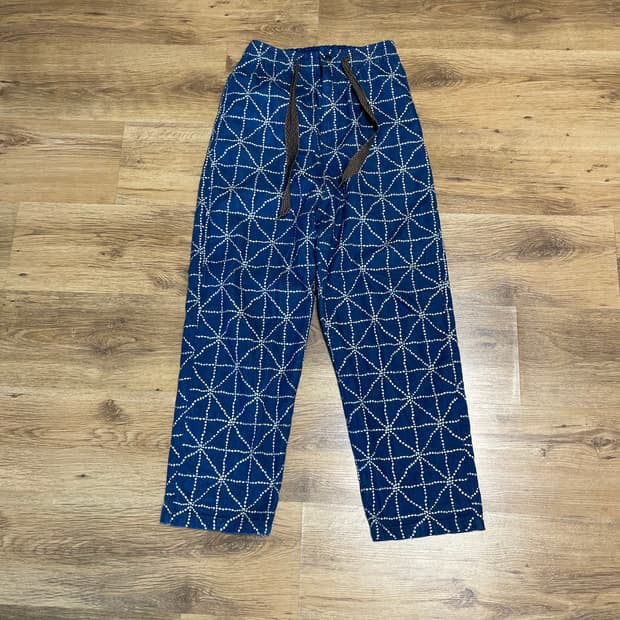 캐피탈 8온즈 데님 포크 도조 자수 이지 팬츠 인디고 1 size