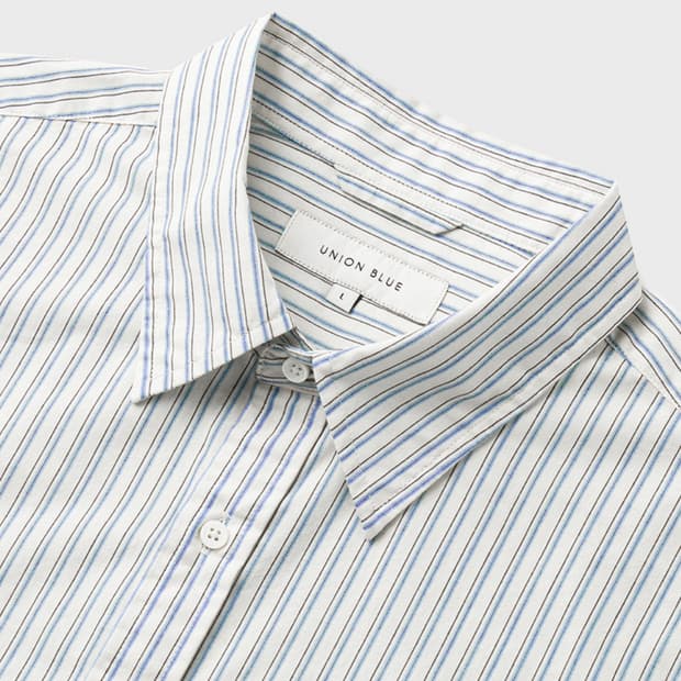 유니온 블루 THAMES STRIPE SHIRT S