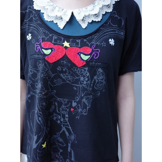 빈티지 Scolar 키치 티셔츠