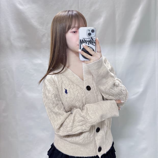 폴로 랄프로렌 네이비포니 가디건 