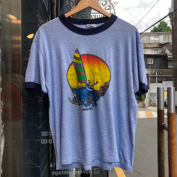 70s~90s Ringer T-shirt-L