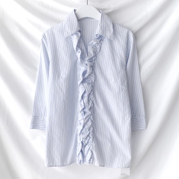 frill stripe shirt