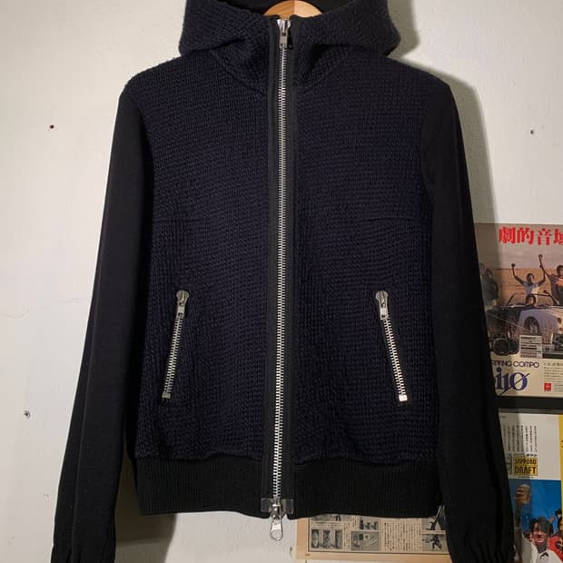 요지야마모토 y-3 니트 도킹 후드집업